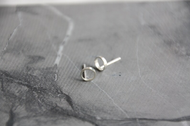 NEW Sterling silver circle studs image 2