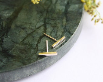 Gold bar studs