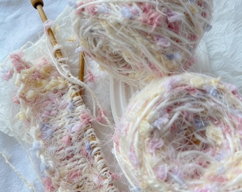 Fio grosso artesanal de 80 gramas, misturado à mão, ideal para tricô, tecelagem e crochê, artesanato e projetos DIY.