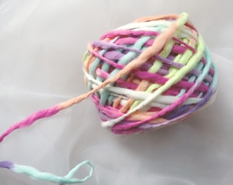 Fio de arte misturado à mão fiado à mão de 50 gramas para tecelagem de tricô e crochê, artesanato faça você mesmo