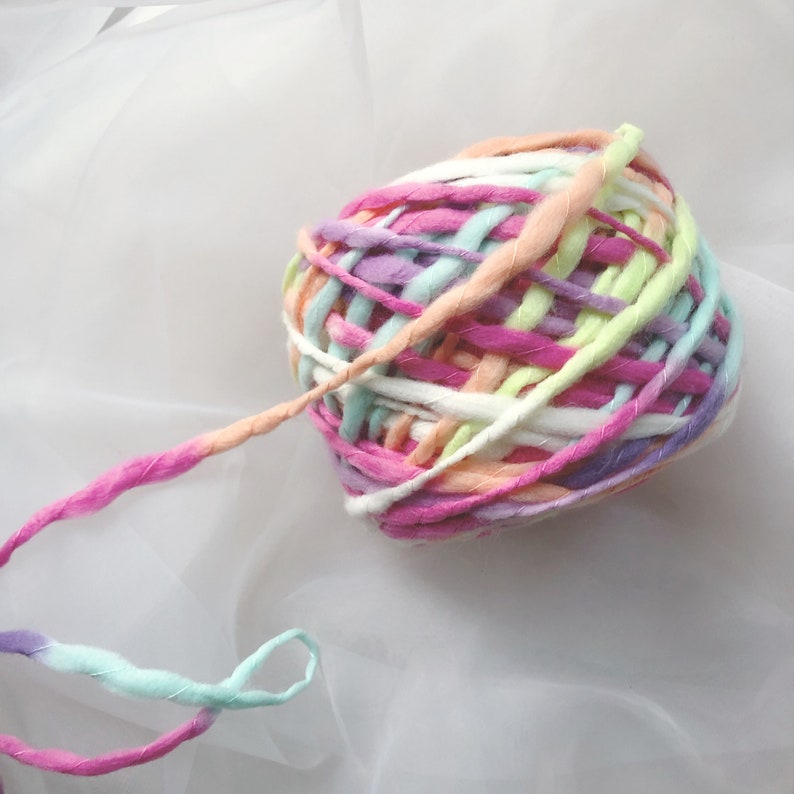 50 Gram Handspun Handmixed Art Yarn for Knitting Weaving and Crochet Handcraft DIY
