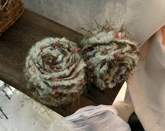 Fio grosso de 100 gramas, misturado à mão, para tricô, tecelagem e crochê, artesanato e projetos DIY.