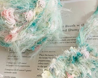 Hilo grueso de 100 gramos, mezclado a mano, para tejer, hacer ganchillo y manualidades.