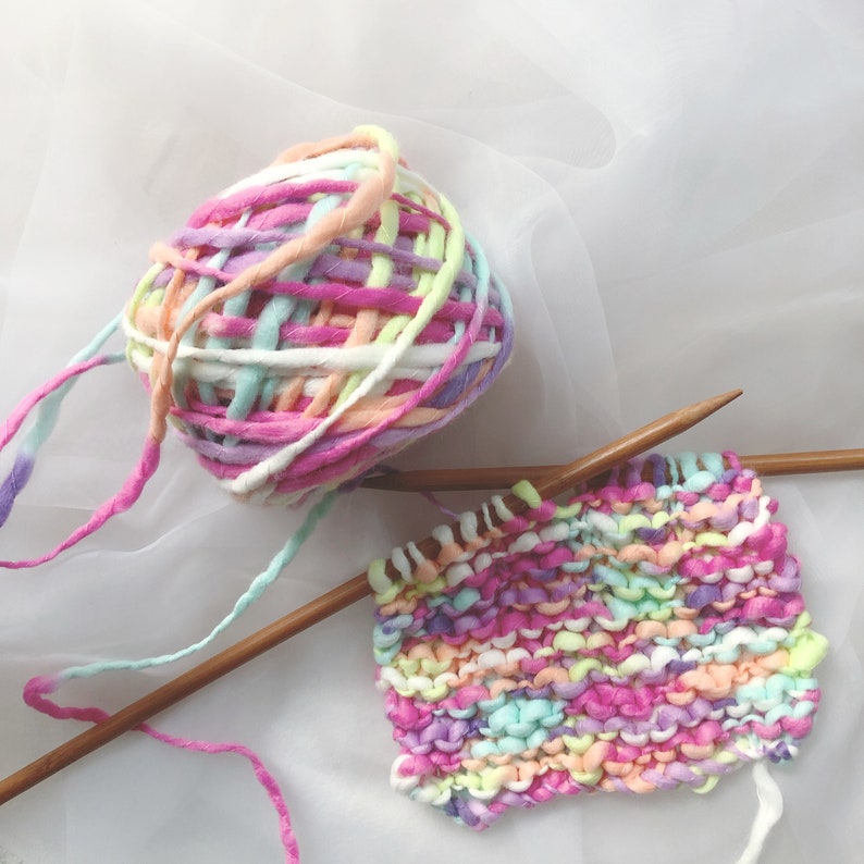 50 Gram Handspun Handmixed Art Yarn for Knitting Weaving and Crochet Handcraft DIY