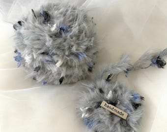 Fio grosso artesanal de 80 gramas, misturado à mão, ideal para tricô, tecelagem e crochê, artesanato e projetos DIY.