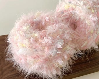 Fio grosso artesanal de 80 gramas, misturado à mão, ideal para tricô, tecelagem e crochê, artesanato e projetos DIY.