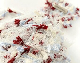 Fio grosso artesanal de 80 gramas, misturado à mão, ideal para tricô, tecelagem e crochê, artesanato e projetos DIY.