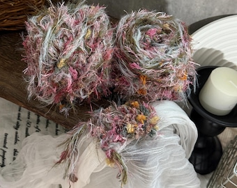 Fio grosso de 100 gramas, misturado à mão, para tricô, tecelagem e crochê, artesanato e projetos DIY.