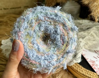 Fio grosso de 100 gramas, misturado à mão, para tricô, tecelagem e crochê, artesanato e projetos DIY.