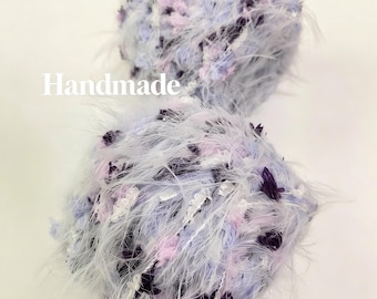 Fio grosso artesanal de 80 gramas, misturado à mão, ideal para tricô, tecelagem e crochê, artesanato e projetos DIY.