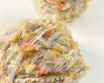 Fio grosso artesanal de 80 gramas, misturado à mão, ideal para tricô, tecelagem e crochê, artesanato e projetos DIY.