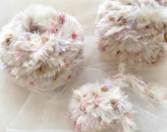 Fio grosso artesanal de 80 gramas, misturado à mão, ideal para tricô, tecelagem e crochê, artesanato e projetos DIY.