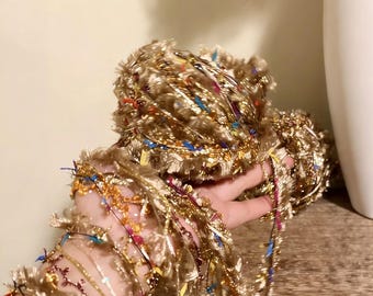 100 Gram Hand-Blended Chunky Yarn  Art Yarn for Knitting Weaving and Crochet, Handcraft DIY