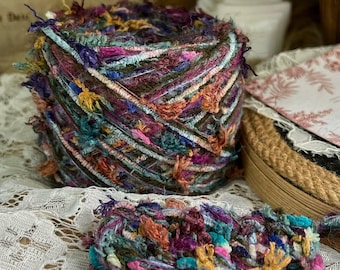 Fio grosso de 100 gramas, misturado à mão, para tricô, tecelagem e crochê, artesanato e projetos DIY.