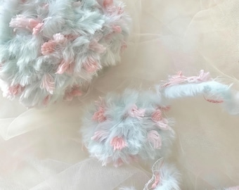 Fio grosso artesanal de 80 gramas, misturado à mão, ideal para tricô, tecelagem e crochê, artesanato e projetos DIY.