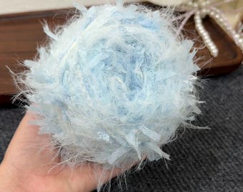 Hilo grueso de 100 gramos, mezclado a mano, para tejer, hacer ganchillo y manualidades.