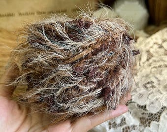 Fio grosso de 100 gramas, misturado à mão, para tricô, tecelagem e crochê, artesanato e projetos DIY.