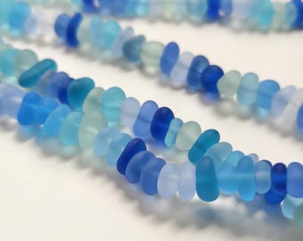 Material de cuentas perforado en el centro de cuentas de vidrio marino con agujero