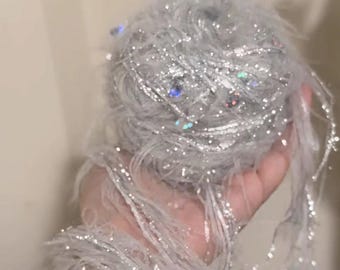 Hilo grueso de 100 gramos, mezclado a mano, para tejer, hacer ganchillo y manualidades.