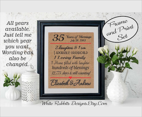 35th wedding anniversary gift for wife
