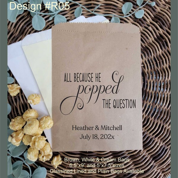 Popcorn Goodie Bag Etsy