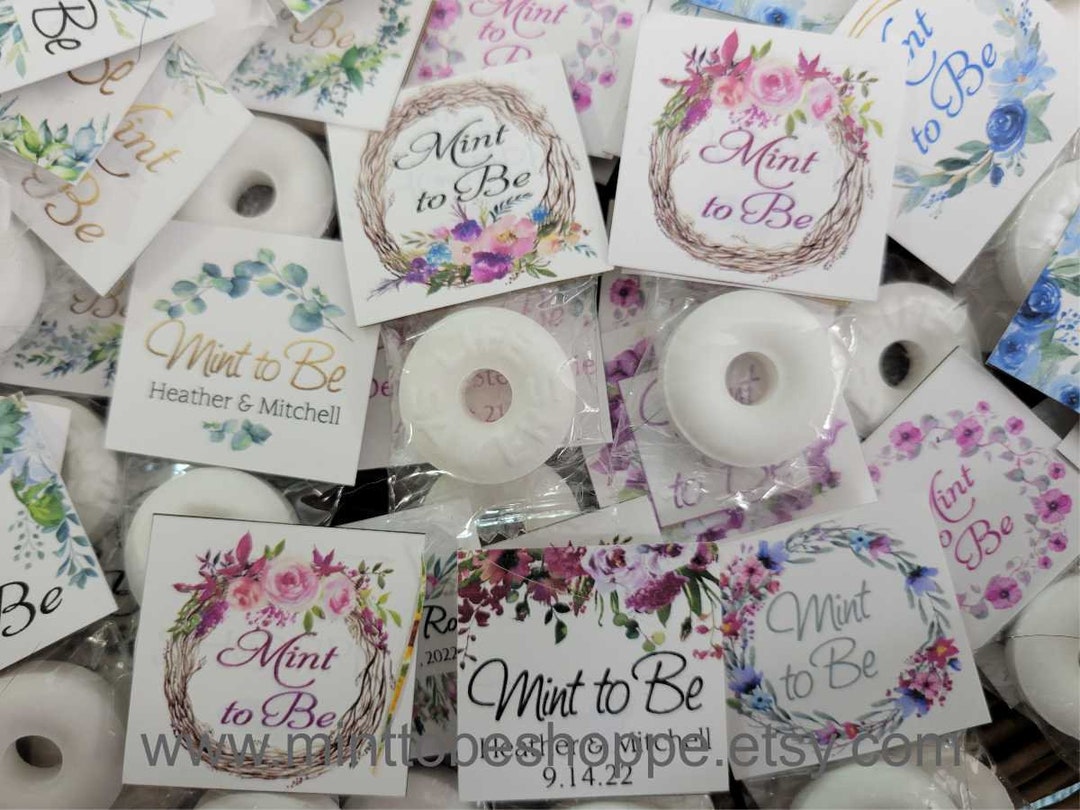 Mint to Be Wedding Favors, Wedding Favor Mints, Watercolor Floral ...