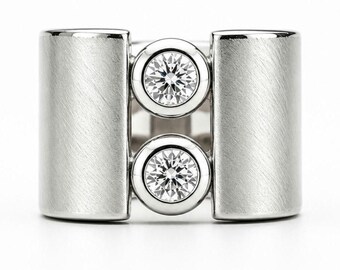 Wide Band Ring: Statement Jewelry For Women, Silver AG950