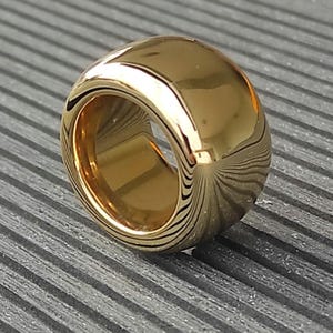 Thick band wedding ring, Chunky band ring gold, Wide ring gold, Heavy band ring, Chunky gold ring, Dome ring, Statement ring gold