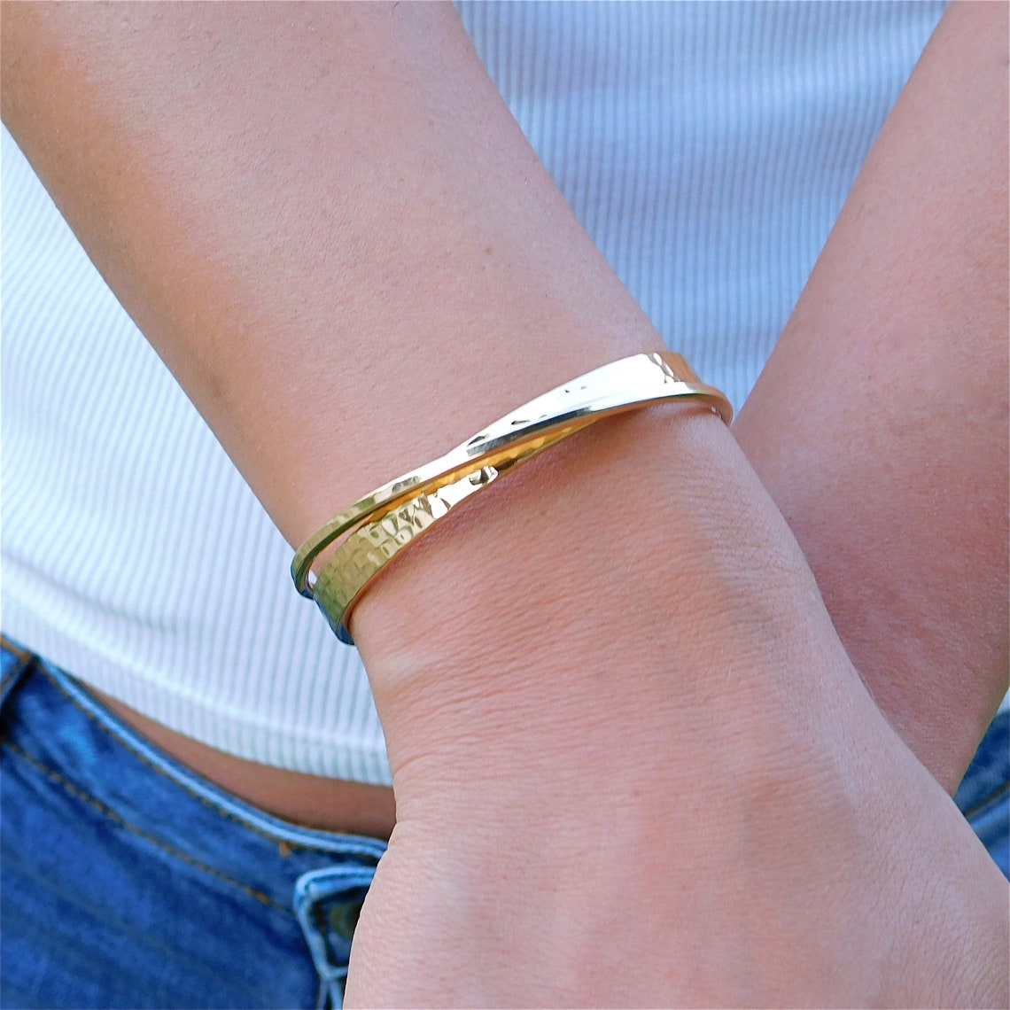 Double Bangle Bracelet Gold Bangle Gold Cuff Bracelet Etsy