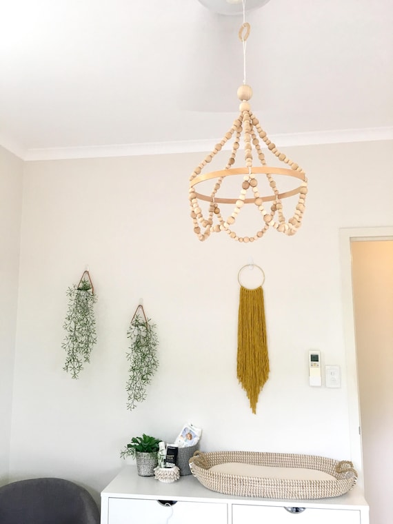 beaded chandelier nursery
