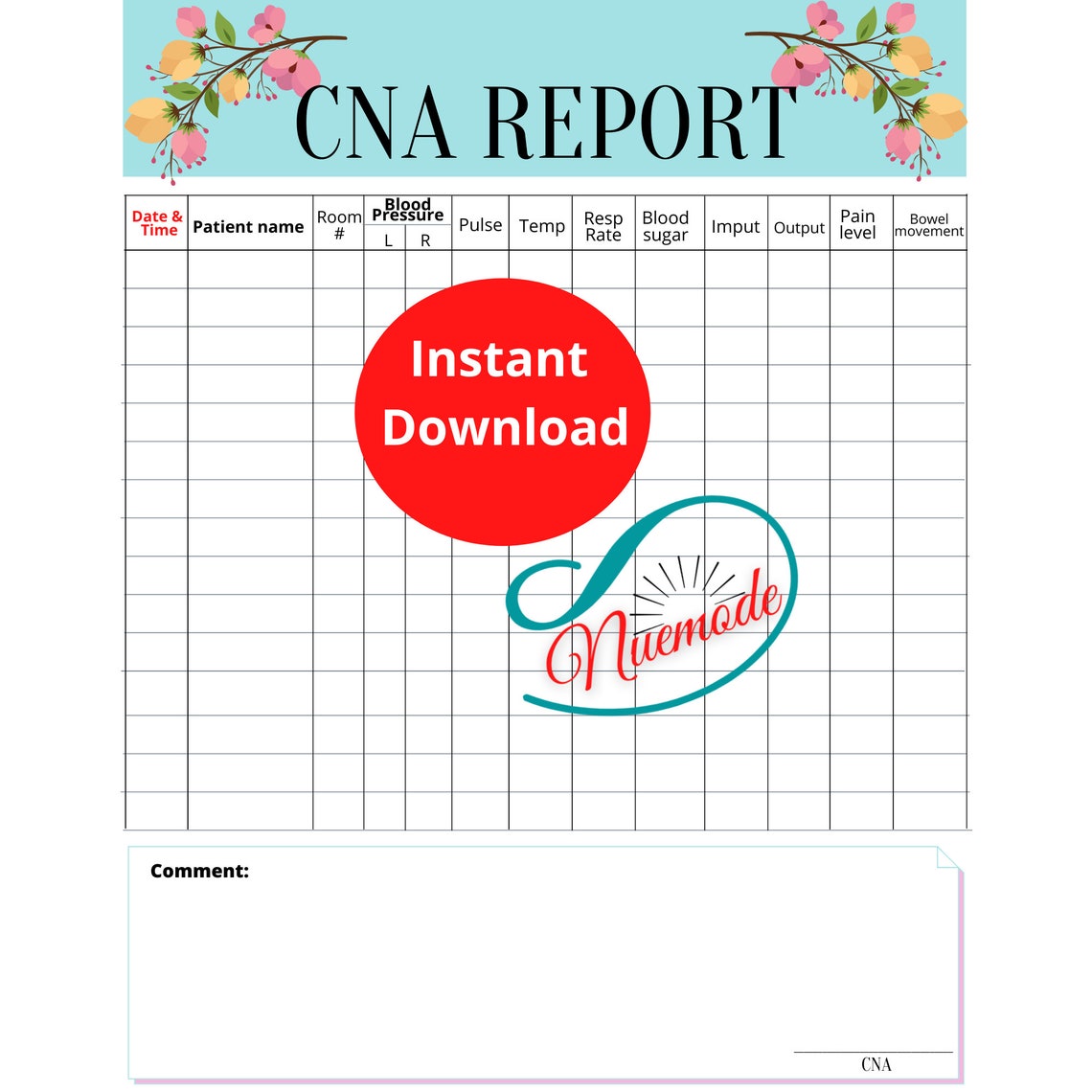 cna-care-report-sheet-etsy