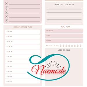 Minimalist Personal Daily Planner. INSTANT DOWNLOAD. PDF File