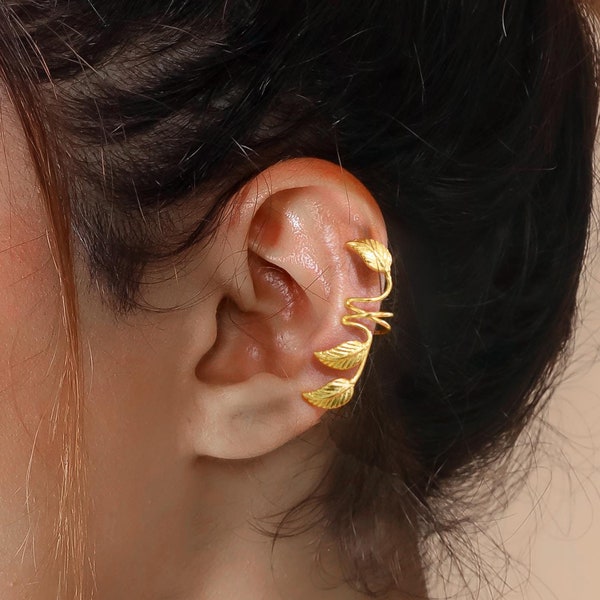 1Pc Conch Ear Climber Earrings \ Cuff Earrings \ Ear Crawler \ Ear Cuff \ Leaf Climber \ Minimal Earring \ Dainty Climber \ Anniversary Gift