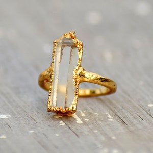 Crystal Ring | Quartz Ring | Delicate Ring | Copper Ring | Gemstone Ring | Statement Ring | Stacking Rings | Rings For Women | Boho Rings