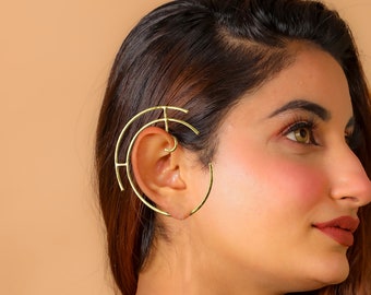 Front And Back Double Circle Stud Earrings \ Gold Ear Jacket \ Minimal Jewelry \ Ear Jacket Stud \ Custom Hoop Climber \ Ear Jacket Earrings