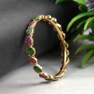 Turmalin Armreif | Handgefertigter Edelsteinschmuck