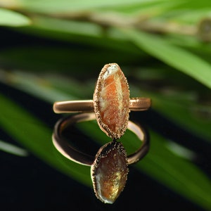 Sun Stone Ring | Gemstone Ring | Handmade Ring | Ring For Her | Ring For Women | Statement Ring | Stackable Ring | Brass Ring | Gift For Her