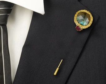 ROFARSO クリスタルウィートブローチ ピン ウィメンズ用