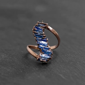 Multi Kyanite Gemstone Handmade Ring \ Stackable Ring \ Statement Ring \ Engagement Ring \ Bypass Ring \ Rings For Women \ Anniversary Gifts