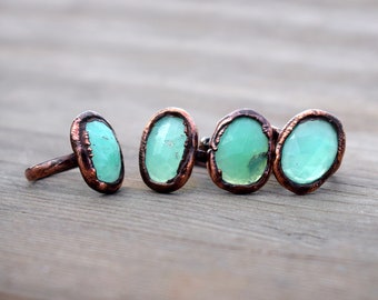 Chalcedony Ring | Statement Ring | Stackable Ring  | Handmade Ring | Vintage Ring | Gemstone Ring | Ring Jewelry | Wedding Ring | Boho Rings