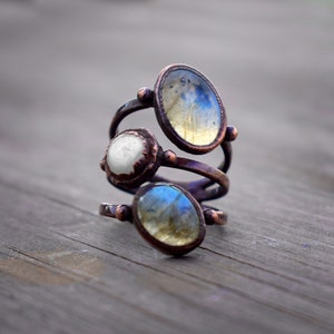 Amethyst-Ring | Rauer Steinring | Edelsteinring | Ring für Frauen | Ring für sie | Handgemachter Ring | Verstellbarer Ring | Statement-Ring,