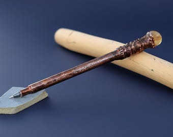 Natural Yellow Citrine Gemstone Ball Pen - Luxury Pen - Antique Pen - Ballpoint Pens - Exclusive Pens - Refillable Pens \ Office Design Pens