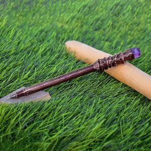 Balpen natuurlijke paarse amethist edelsteen \ Luxe pen \ Antieke pen \ Balpennen \ Dure pennen \ Hervulbare pennen \ Nieuwe kantoorpennen