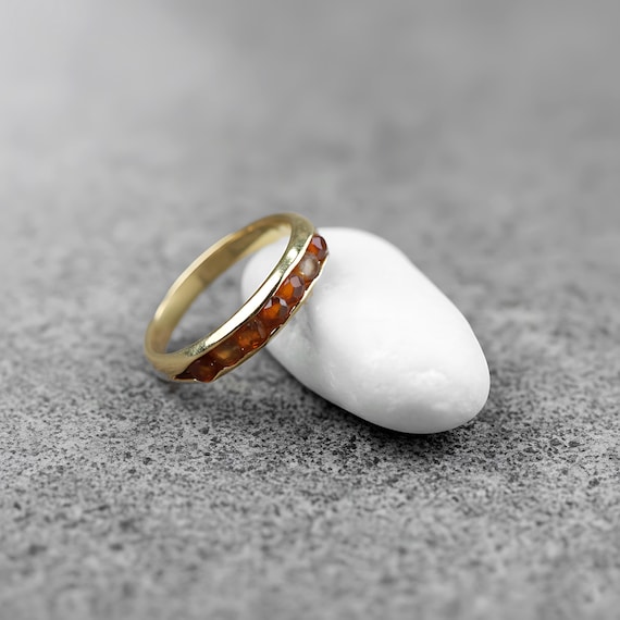 Natural Red Carnelian Ring - Dainty Ring - Minimal Ring - Delicate Ring - Wedding Band - Anniversary Gift \ Infinity Ring