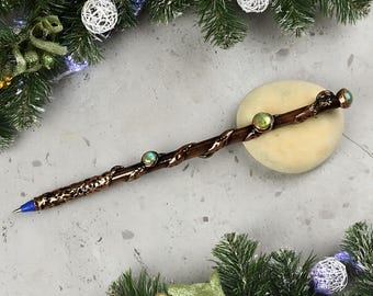 Natural Fire Labradorite ball Pen | Brass Pen | Luxury Pen | Antique Pen | Ballpoint Pens | Expensive Pens | Gemstone Pens | New Office Pens