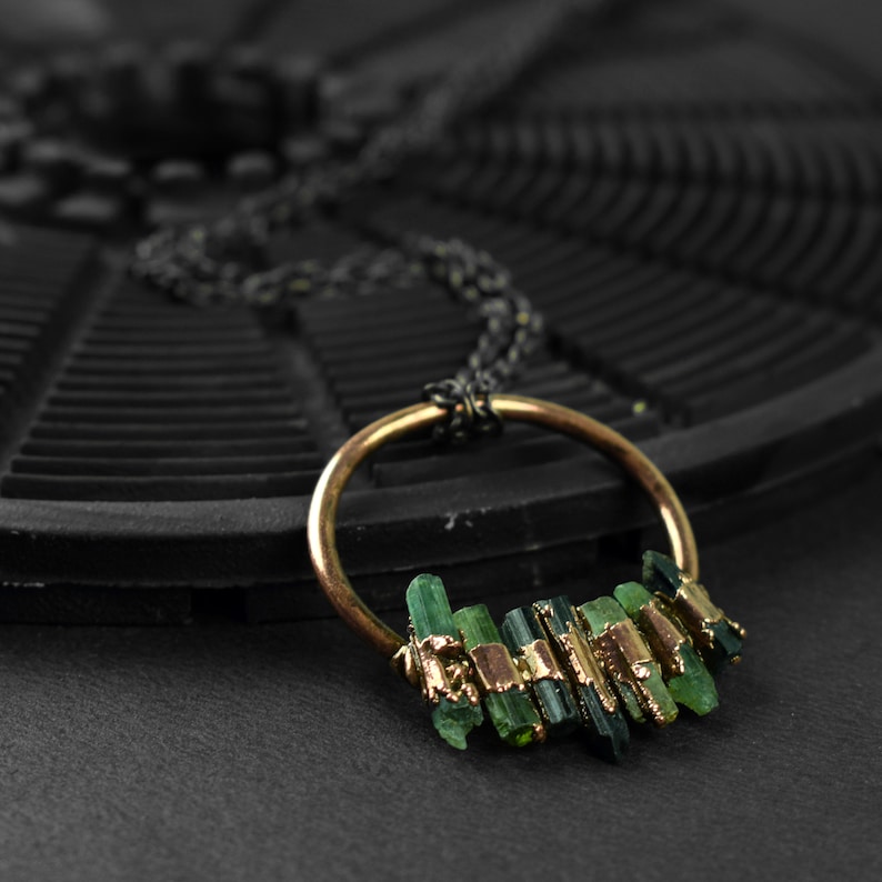 Rough Stone Necklace Gift For Her Necklace For Women Pencil Stone Necklace Necklace For Her Tourmaline Necklace GFS3334
