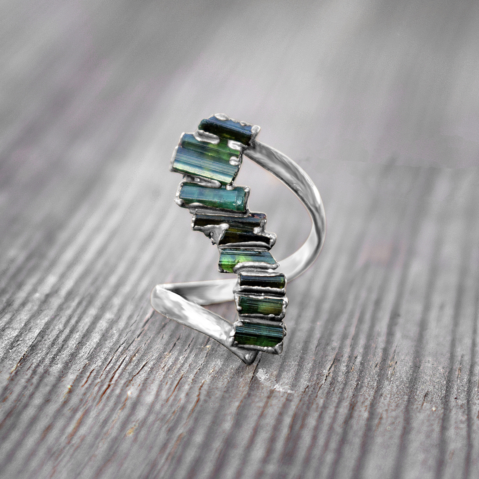 Multi Tourmaline Gemstone Handmade Ring Stackable Ring - Etsy