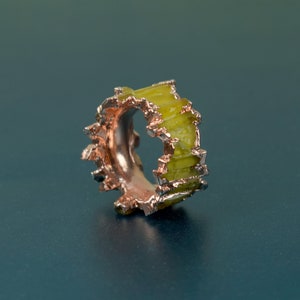 Natural Pencil Shape Citrine Gemstone Ring \ Stackable Ring \ Statement Ring \ Weddings Ring \ Birthstone Ring \ Rings For Women \ Boho Ring