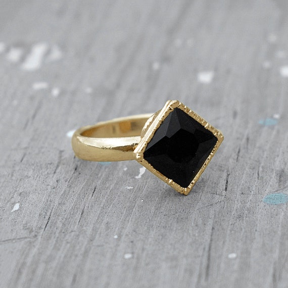 Oil Big Joint Ring Gothic Jewelry Bohemian Black Stone Ring for Women Men  Cha ZX | eBay
