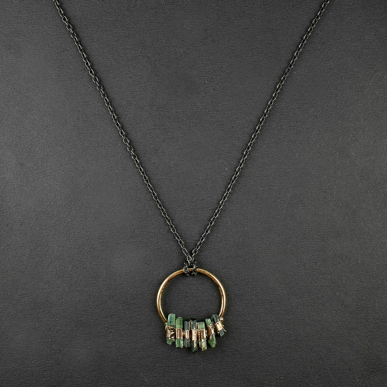 Rough Stone Necklace Gift For Her Necklace For Women Pencil Stone Necklace Necklace For Her Tourmaline Necklace GFS3334